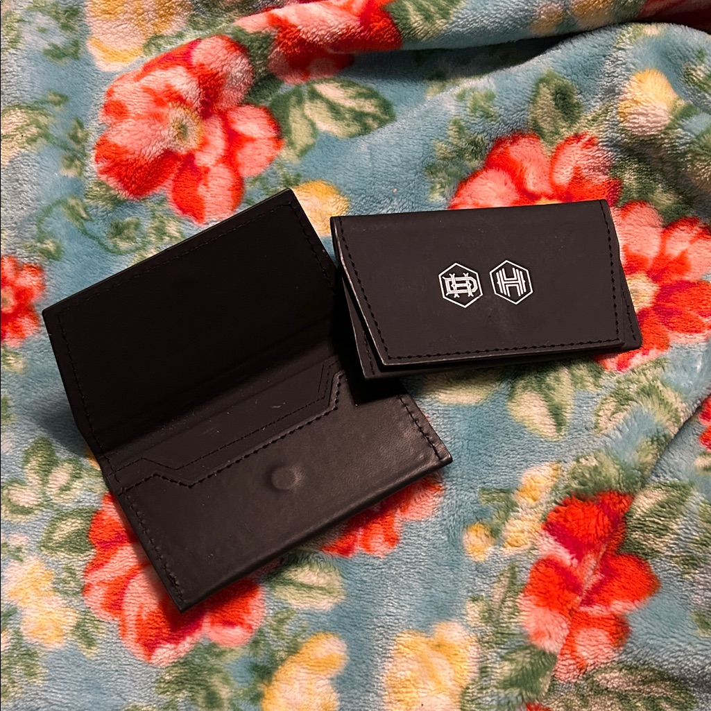 Black Leather Card Holder